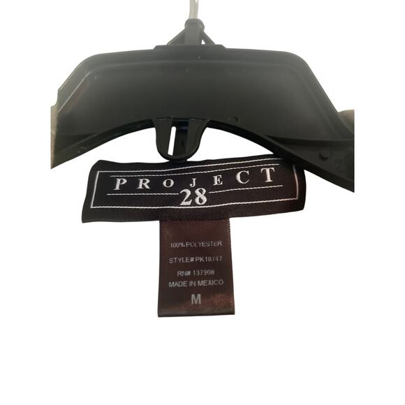 NWOT Project 28 Women's Camo Knit Button Front Blouse Adjustable Sleeve Sz Med - Picture 2 of 6